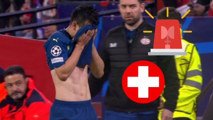 PÉSIMAS noticias: Chucky Lozano sale por GRAVE LESIÓN del Sevilla vs PSV de Champions League