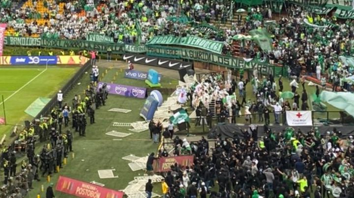 Hinchas HERIDOS y CAPTURADOS por disturbios en el Atlético Nacional vs América de Cali